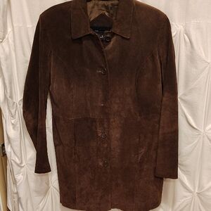 Relativity Dark Brown Leather Jacket. Very Good Condition. Not Stiff.